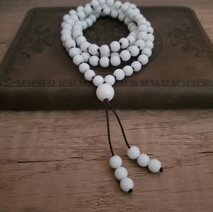 White Porcelain 108 Mala Beads Bracelets For Men Women